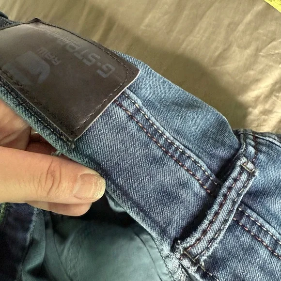 G-STAR RAW Men’s Skinny Jeans Dark Blue w/ Pleated Moto Detail Size 36 Denim Y2K - Picture 15 of 15